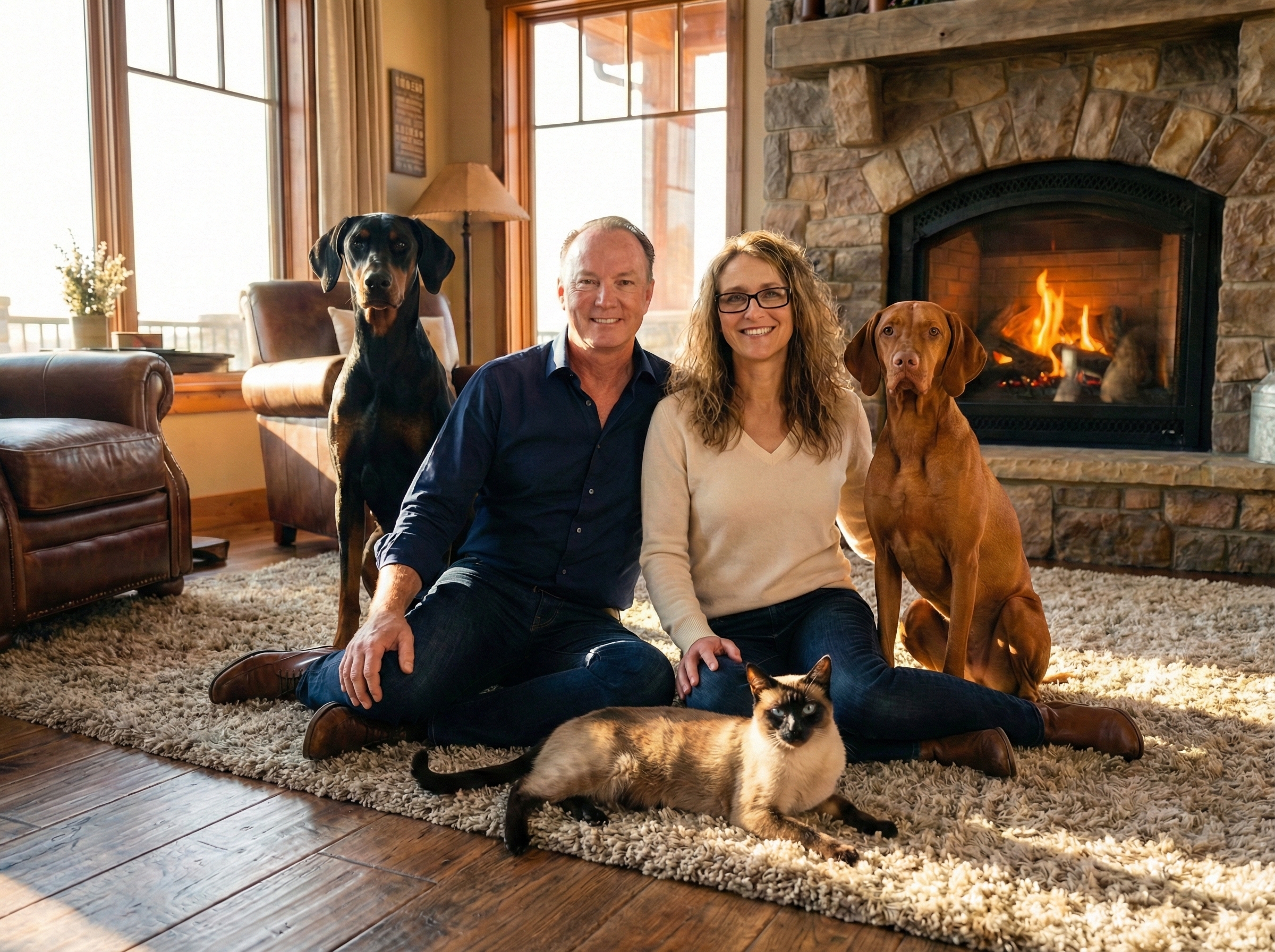 The Farmhouse Family - Mike, Melissa, Riley, Lexy, and Pandora
